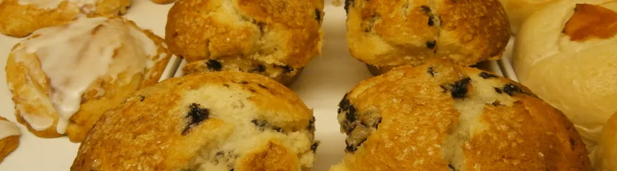 Fresh blueberry muffins